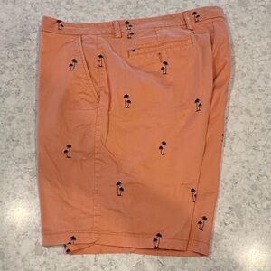 Old Navy Orange Shorts with Palm Tree Design